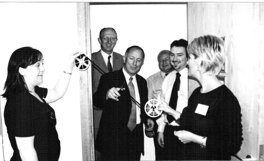 DMC Launch cutting the film - Teresa Lennon, Con Shanahan, Dermot Ahern, Dominic McKetitt, Alan Byrne and Tina Harris