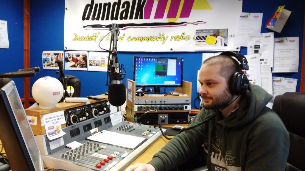 Recording Normerella Blues at Dundalk FM studios
