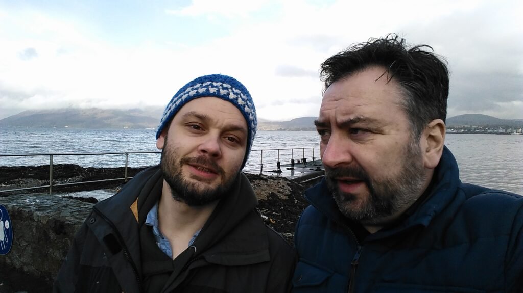 David Davies and Alan Byrne at Omeath