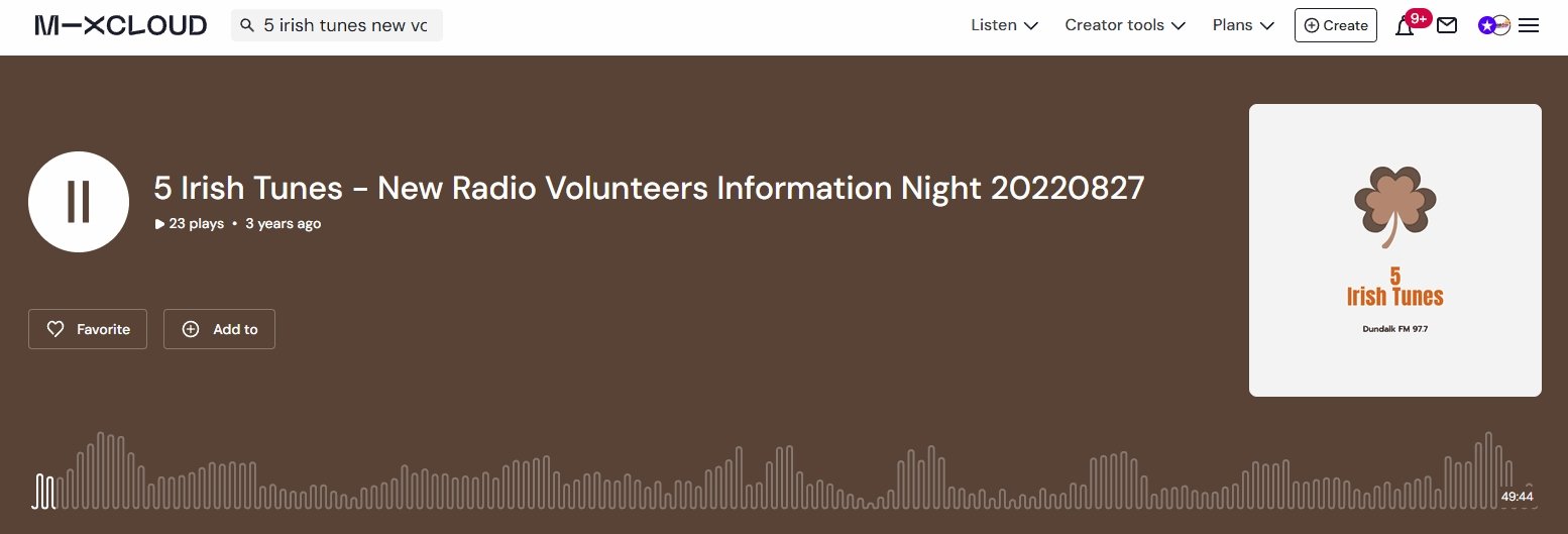 5 Irish Tunes - New Radio Volunteers Information Night 20220827